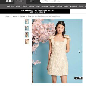 bow shoulder jacquard mini dress